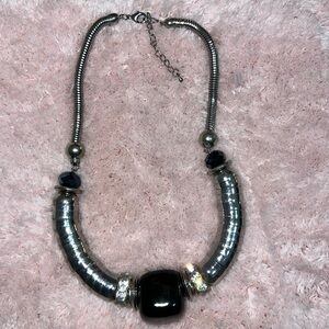 Silver chunk necklace